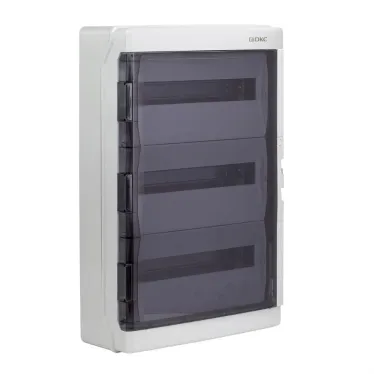 Щит настенный с дверцей 54 модуля IP65 серый с клеммным блоком 63А