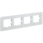 BRITE Рамка 4 поста РУ-4-2-Бр стекло белый RE IEK