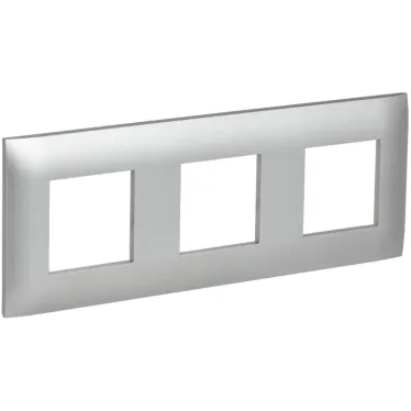 SKANDY Рамка 3-местная SK-F03S серебряный IEK
