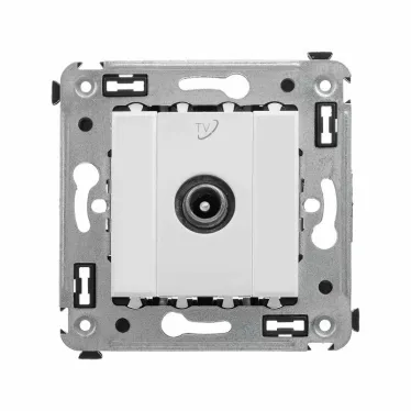 Avanti Розетка TV в стену, проходная, ''Белое облако''