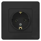 BLANCA скрытой установки розетка с заземлением без шторок, 16А, 250В, антрацит