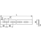 Полоса перфорированная 50x1000 мм, 2,5 мм горячеоцинкованная