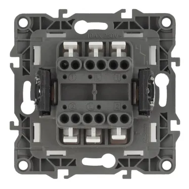 Выключатель двойной, 10АХ-250В, Эра12, слоновая кость,12-1104-02