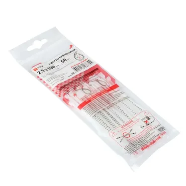 Хомут P6.6 стандартный белый 2.5x120 (100шт) FlexLock PROxima