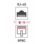 Проходник компьютерный RJ-45(8P-8C) cat 5e (гнездо-гнездо),