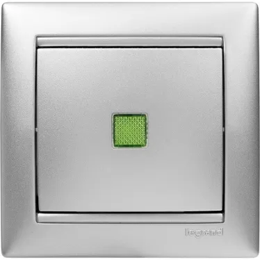 VALENA Рамка 1 пост горизонтальная алюминий