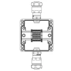 Взрывозащищенная клеммная коробка из полиэстера TBE-P-03 -(6xCBC.2) -1x6018ANP22BKM2SB(A) - 1x6018ANP22BKM2SB(C)1Ex e IIC Т5 Gb / Ex tb IIIC T95°C Db IP66