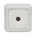 Рим Розетка телевизионная TV 75Ом 5-862МГц белая