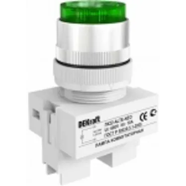 Лампа ALTE 22мм зеленая с подсветкой неон 220В