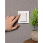 Стокгольм Механизм Выключателя 2-кл. 10А в/к белый