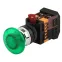 Кнопка AELA22 ''Грибок'' зеленый d22мм неон/240В 1з+1р