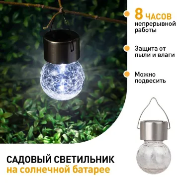 Светильник уличный ERASF22-32 подвесной Лампочка на солнечной батарее