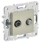 SKANDY Розетка двойная TV+SAT SK-A13B бежевый IEK