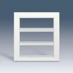 Накладка 3-х рядная с суппортами на 24 узких модуля, S82C, алюминий - графит