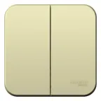 BLANCA О/У 2-клавишный ВЫКЛЮЧАТЕЛЬ (cх.5) ИЗОЛ.ПЛ., 10А, 250B, БЕЖЕВЫЙ