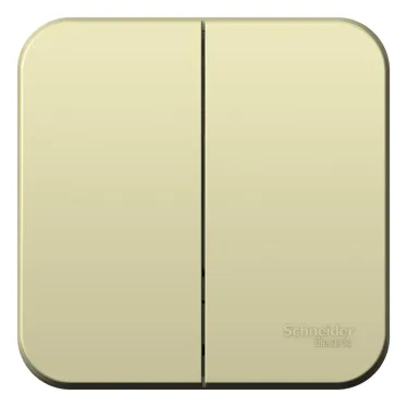 BLANCA О/У 2-клавишный ВЫКЛЮЧАТЕЛЬ (cх.5) ИЗОЛ.ПЛ., 10А, 250B, БЕЖЕВЫЙ