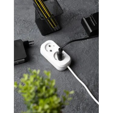 Удлинитель 'Эксперт' 2 гнезда 5 метров 10А/2.2кВт без заземления ПВС 2х0.75 PROxima