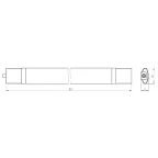 Светильник светодиодный SPP-3-50-6K-M IP65 1500х60мм 50Вт 4250Лм Ra»80 6500K мат (20/240)