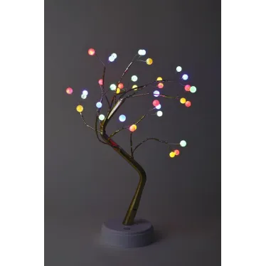 Декоративный светильник Дерево с самоцветами h 45 см, мультиколор, 36 LED, 3*АА, IP20 ЕGNID - 36M
