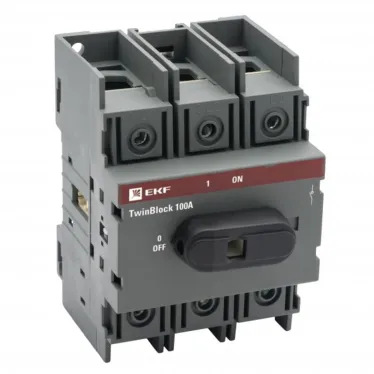 Рубильник 100A 3P c рукояткой управления для прямой установки TwinBlock