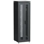 Шкаф напольный сетевой 19' LINEA N 38U 600х600мм передняя распашная перфорированная дверь задняя перфорированная черный