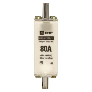 Вставка плавкая ППН-33 100/80А габарит 00С