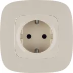 Valena ALLURE Розетка силовая 2К+З 16А 250В с лицевой панелью винтовые зажимы слоновая кость