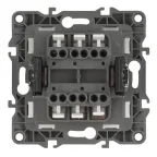 Выключатель двойной, 10АХ-250В, Эра12, алюминий,12-1104-03
