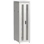 Шкаф напольный сетевой 19' LINEA N 42U 600х800мм передняя распашная перфорированная дверь задняя перфорированная серый