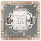 W59 Выключатель двухклавишный, 10АХ, в сборе, слоновая кость