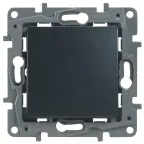 ETIKA Кнопка НО/НЗ антрацит 6АХ безвинтовые зажимы