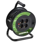 Удлинитель силовой УК30 с термозащитой 4 места 2P+PE/30м 3х1.0мм2 GENERICA