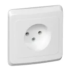ЭТЮД Розетка скрытая без заземления без шторок белая