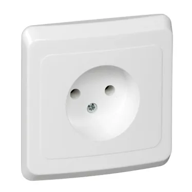 ЭТЮД Розетка скрытая без заземления без шторок белая