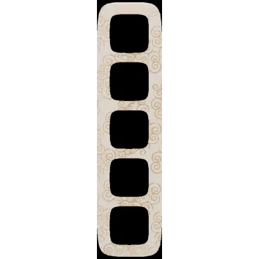 Valena ALLURE Рамка 5 постов Нарцисс золото универсальная