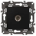 Розетка TV одиночная, Эра Elegance, антрацит, 14-3101-05