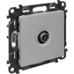 Valena LIFE Розетка ТВ c топологией звезда 0-2400 МГц С лицевой панелью Алюминий