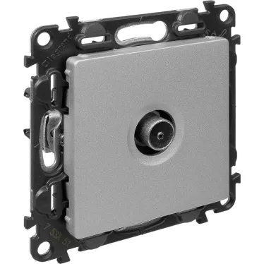 Valena LIFE Розетка ТВ c топологией звезда 0-2400 МГц С лицевой панелью Алюминий