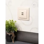 Розетка Минск USB 2-местная СП 2,1А бежевая