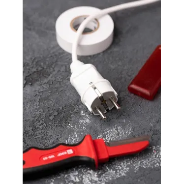 Евровилка прямая белая 16А