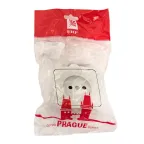 Прага Розетка 10А без заземления IP44 белая