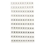Маркеры для JXB-ST/Push-in 2,5 с нумерацией 1-50 для крепления сбоку (100 шт.) EKF