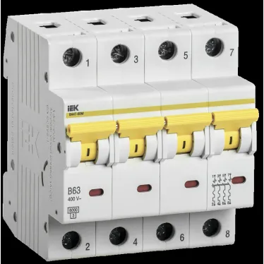 Выключатель автоматический ВА47-60M 4Р 4А 6кА B