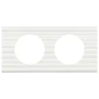 Рамка, двухпостовая, Corian белый рельеф