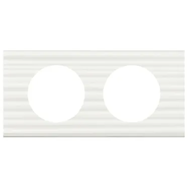 Рамка, двухпостовая, Corian белый рельеф