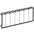 Заглушка - 13 модулей - для щитков Practibox³ белый | 001662 | Legrand