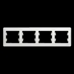 GLOSSA Рамка горизонтальная 4 поста белая