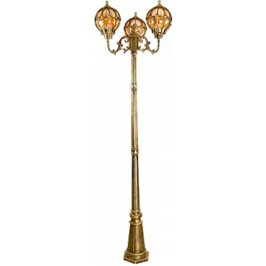 Светильник НТУ-3х60w столб Е27 IP44 черное золото