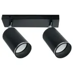Светильник ДБО 2хGU10 без ламп наклонный черный