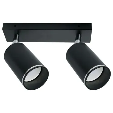 Светильник ДБО 2хGU10 без ламп наклонный черный